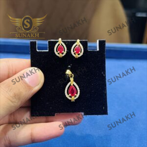 RUBY GLOW PENDENT SET