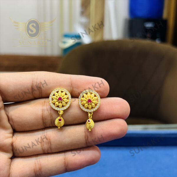 RED BLOSSOM PENDENT SET - Image 3