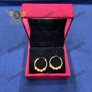 ELEGANT PEARL DROP GOLD HOOPS