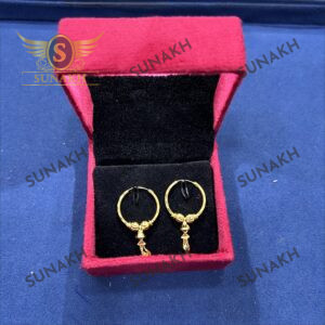 GOLD DROP HOOP EARINGS