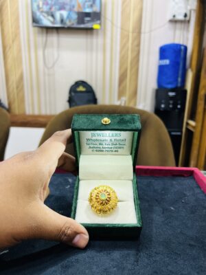 FLORAL KUNDAN POLKI RING