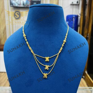 TRIPLE LAYER GOLD FLOWER MANGALSUTAR