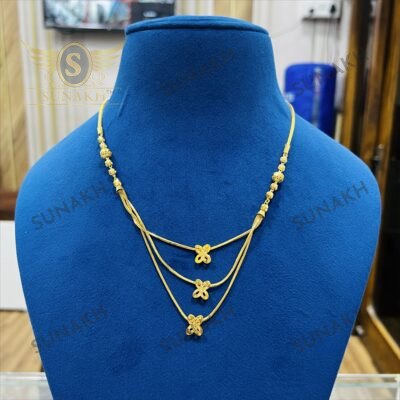 TRIPLE LAYER GOLD FLOWER MANGALSUTAR