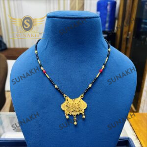 TRADITIONAL BLACK BEAD MANGALSUTRA WITH DROPS