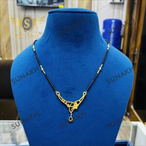 TRIANGLE BLACK BEADS MANGALSUTRA