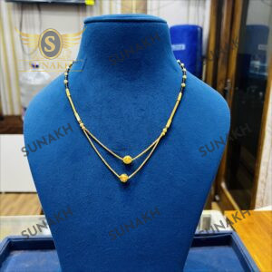 DOUBLE LAYER BLACK BEAD MANGALSUTRA