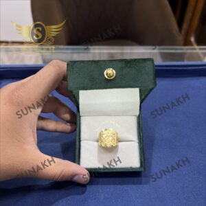 FLORAL TEXTURED GOLD RING