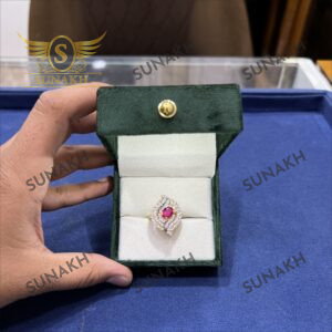 RED STONE DESIGNER RING
