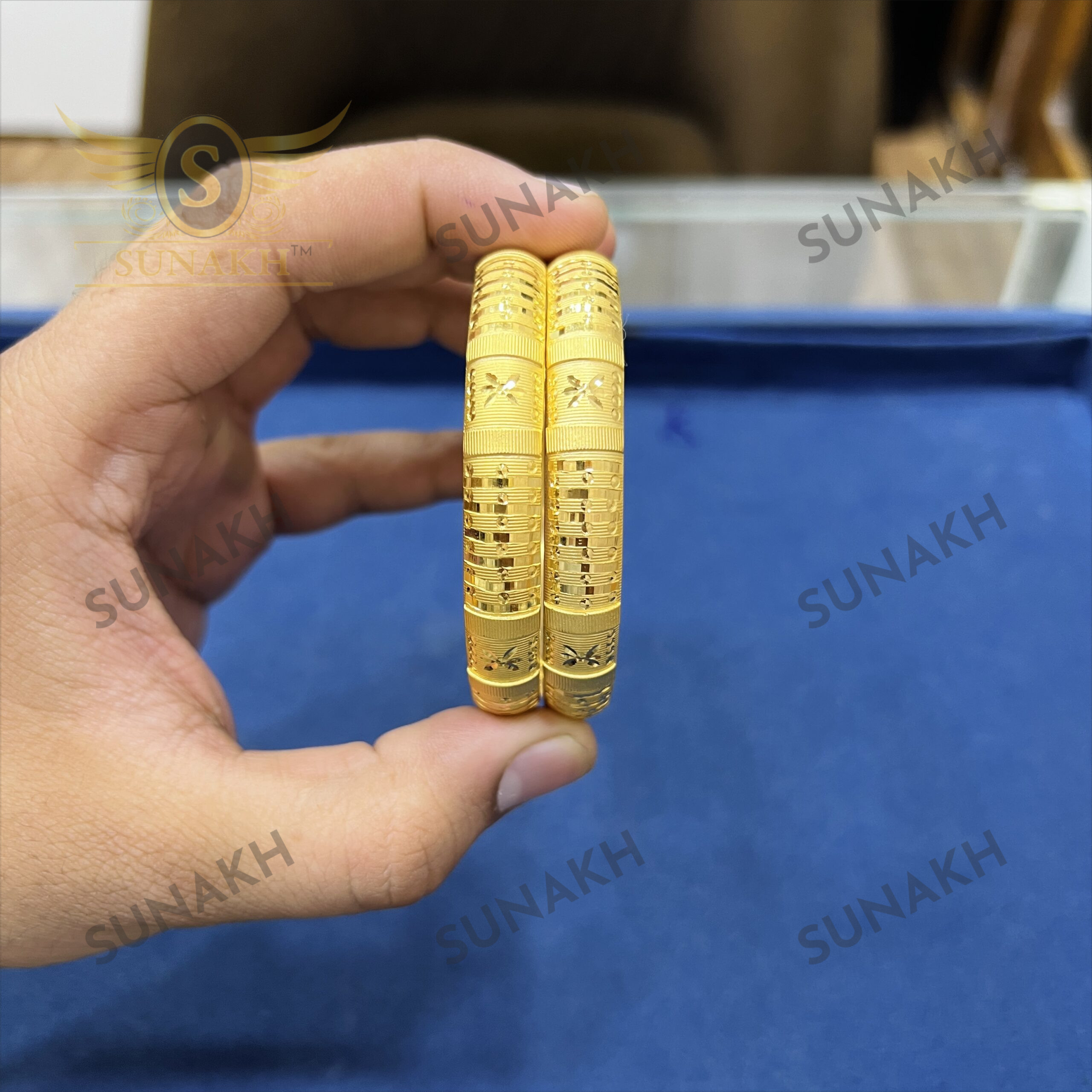 TRADITIONAL ENGRAVED BROAD BANGLES